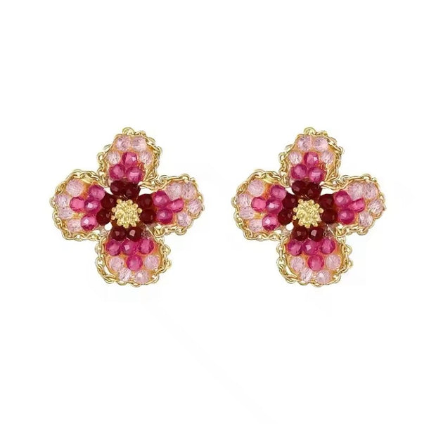 Beaded Flora Earrings