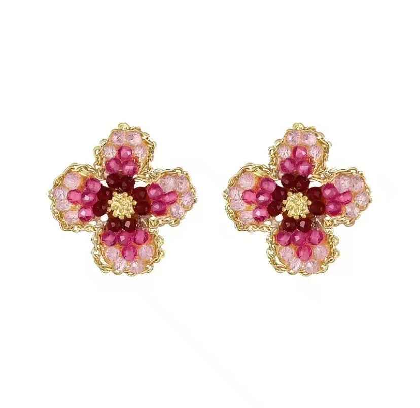 Beaded Flora Earrings