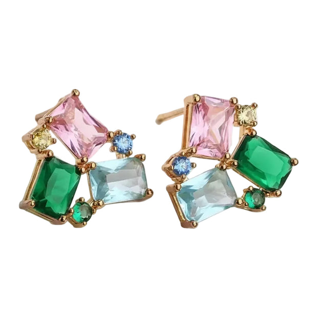 Crystal Cluster Earrings