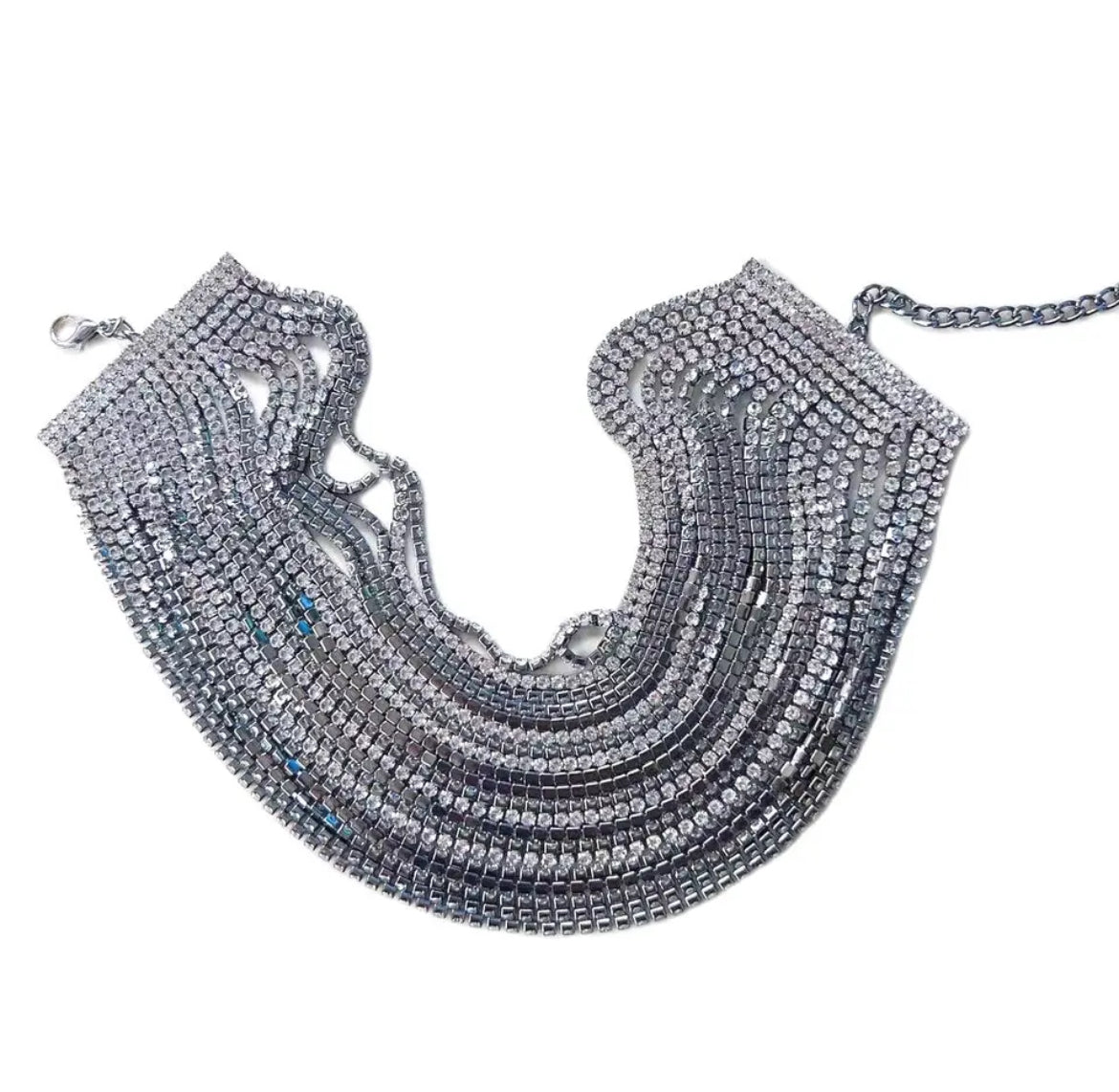 Rhinestone Necklace Choker