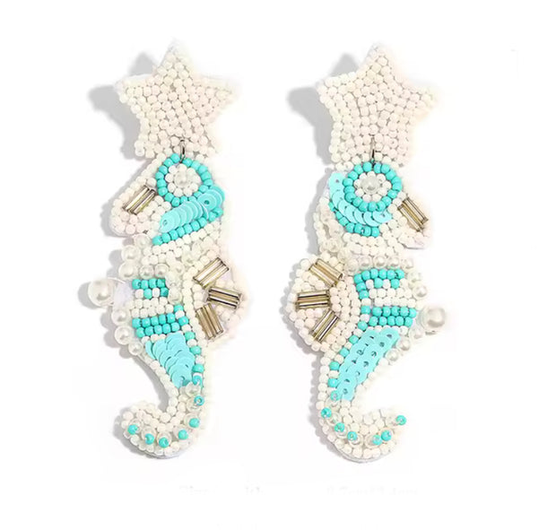 Seahorse Beaded Earrings
