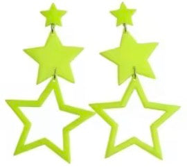 Tri Star Acrylic Earrings