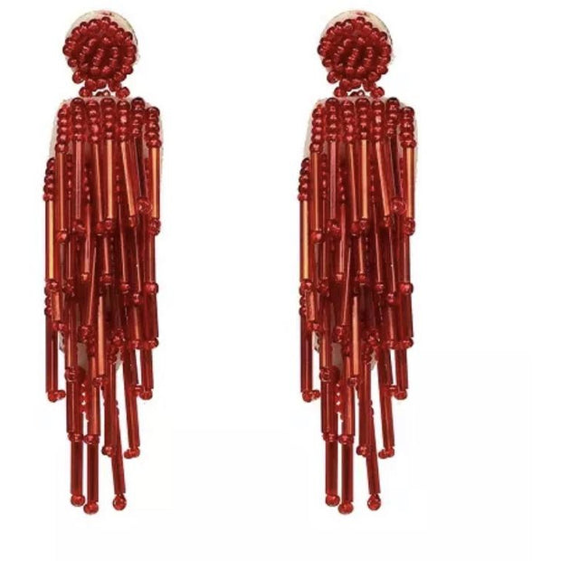 Stitched Bugle Earrings