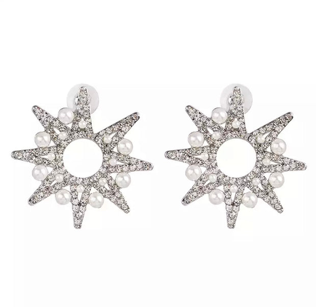 Pearl Starburst Earrings
