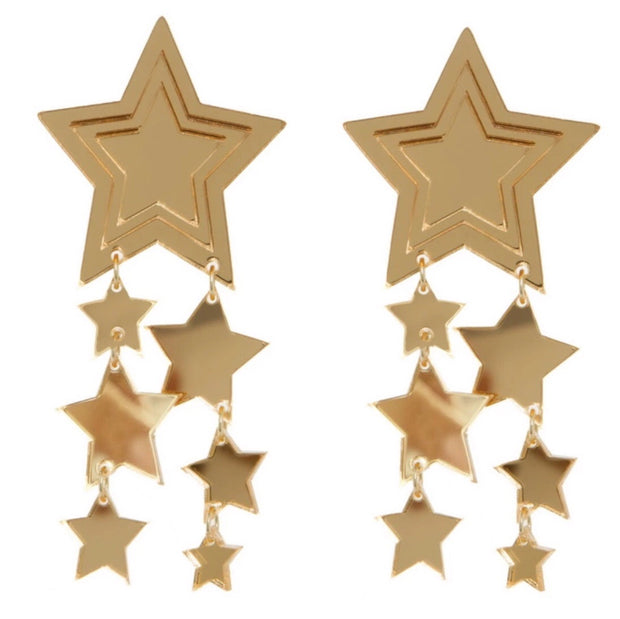 Multi Star Acrylic Earrings