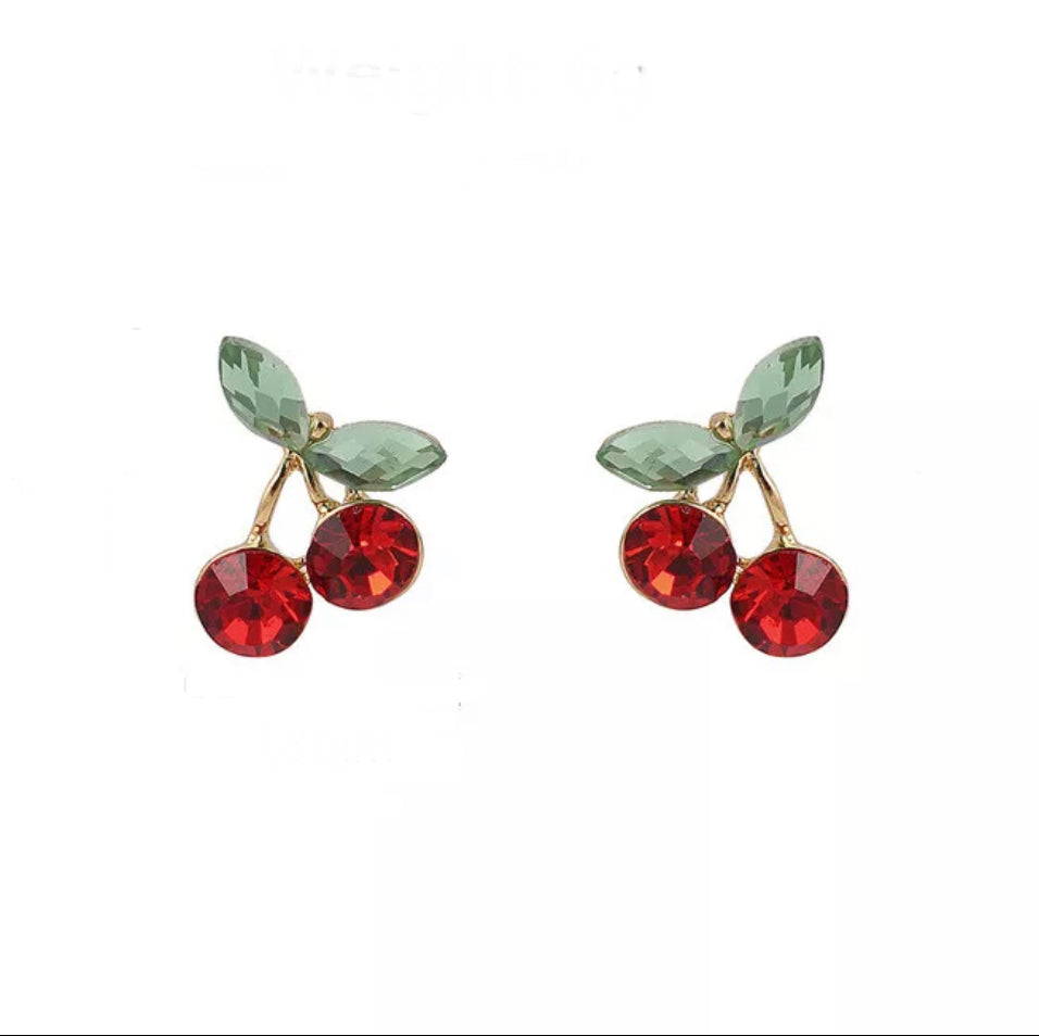 Crystal Cherry Earrings
