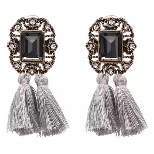 Vintage Style Tassel Clip On Earrings